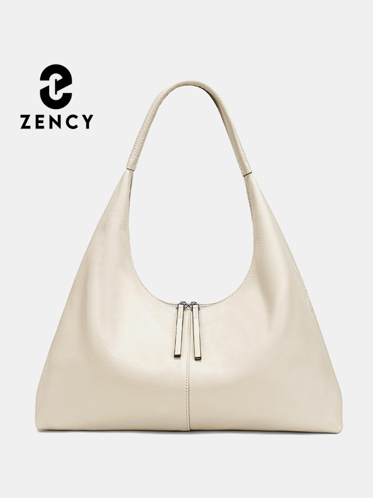 Women'S Work Bags Designer - Zency Dames Echt Lederen Hobo Tas