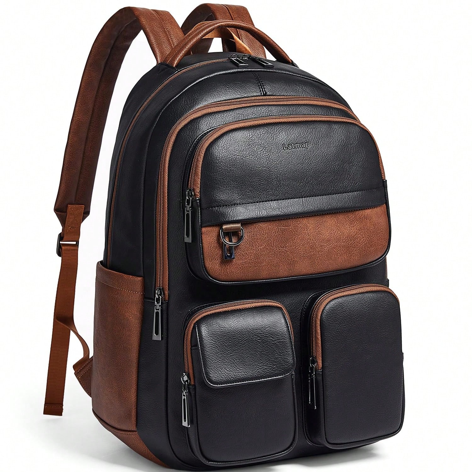 Women'S Work Bags Designer - LATMAP Vegan Leer Rugzak Tas Voor