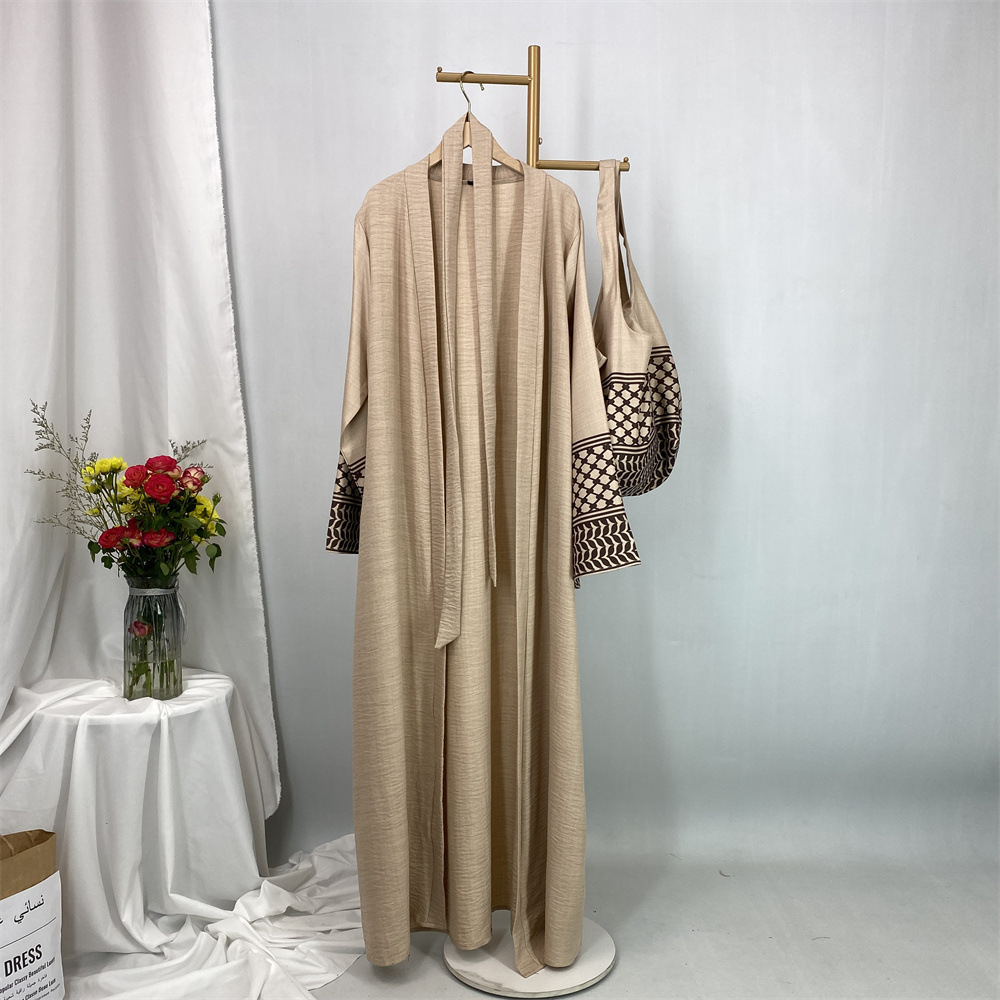 Women Bags In Dubai - Moslim Open Front Abaya Dames Lange