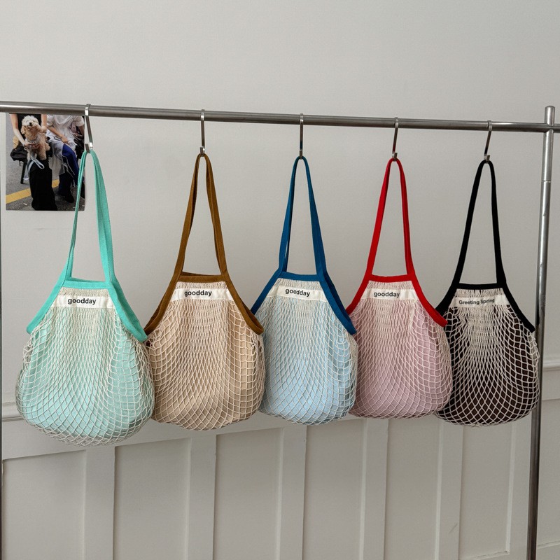 Crochet Market Bag - Zomerstrand Lichtgewicht holle schoudertas Grote capaciteit