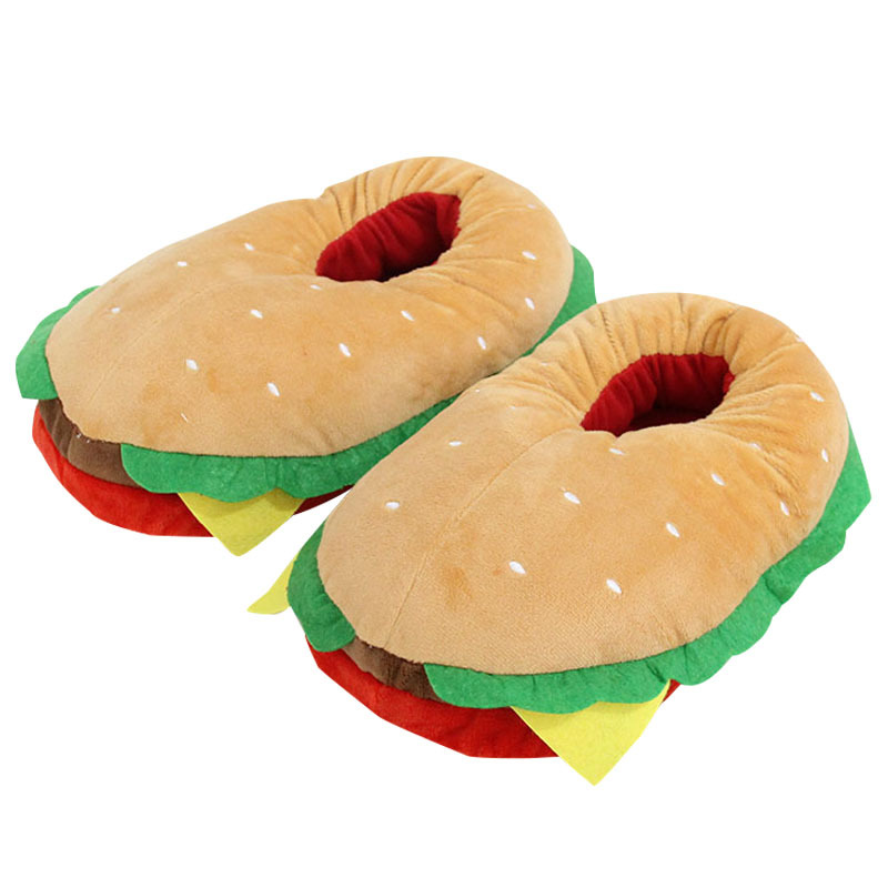 Women Bags New - Nieuwe Cartoon Hamburger Pluche Slippers Dames