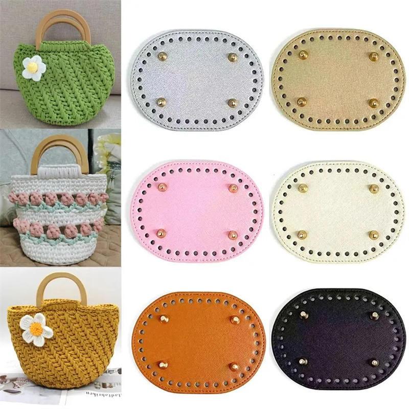 Crochet Market Bag - 14.5x11 cm Ovale Bodem voor Gebreide