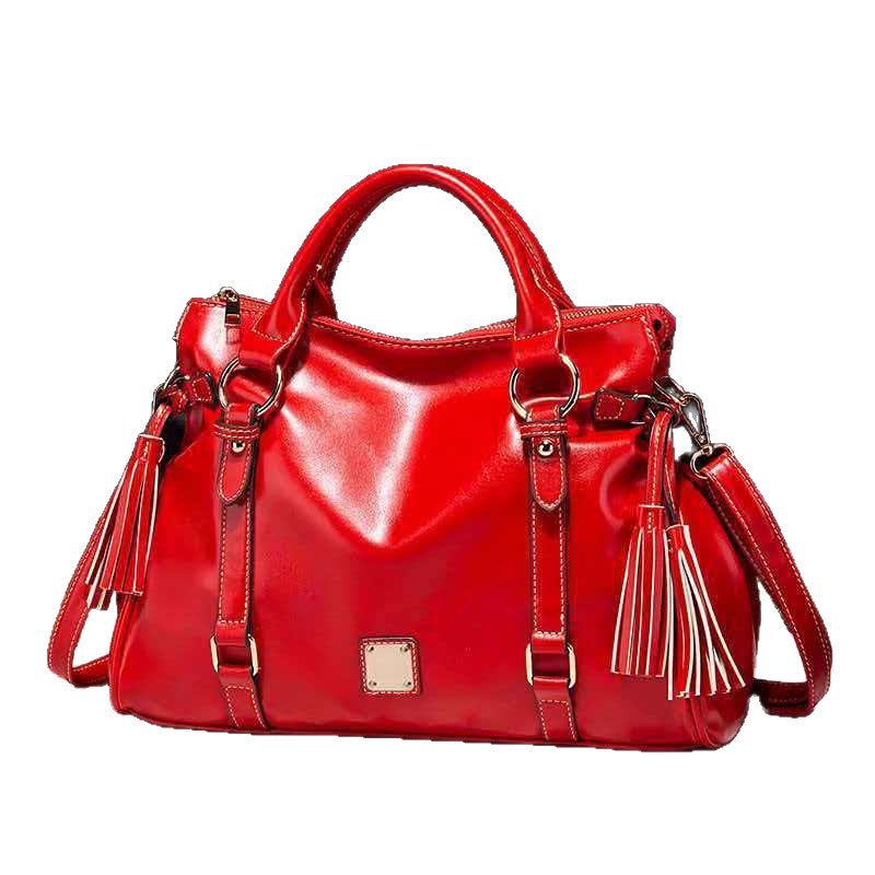 Women'S Work Bags Designer - Retro zacht leer dames draagtas met