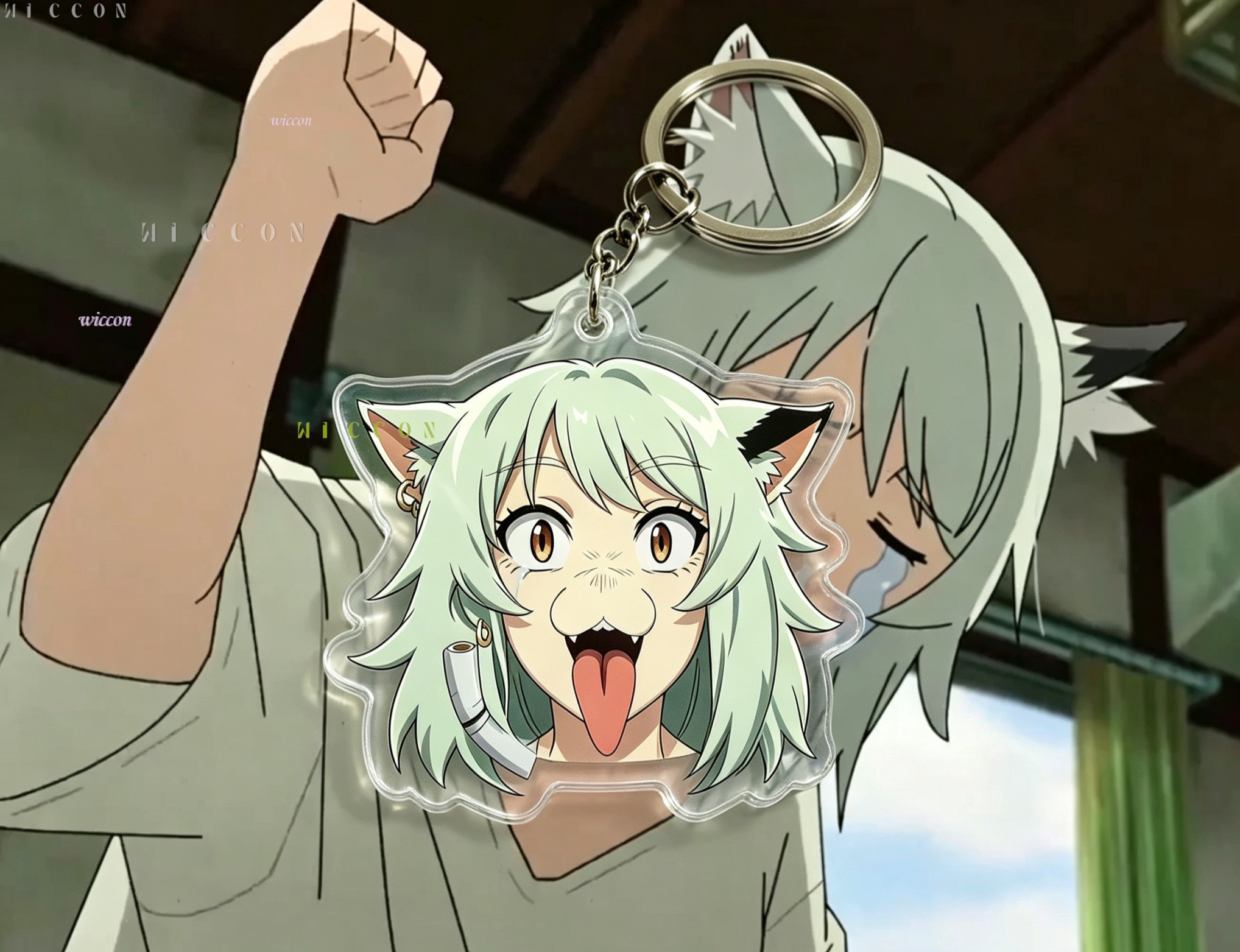 Chainsmoker Cat sleutelhanger  - Women'S Japanese Bags recensie en prijs
