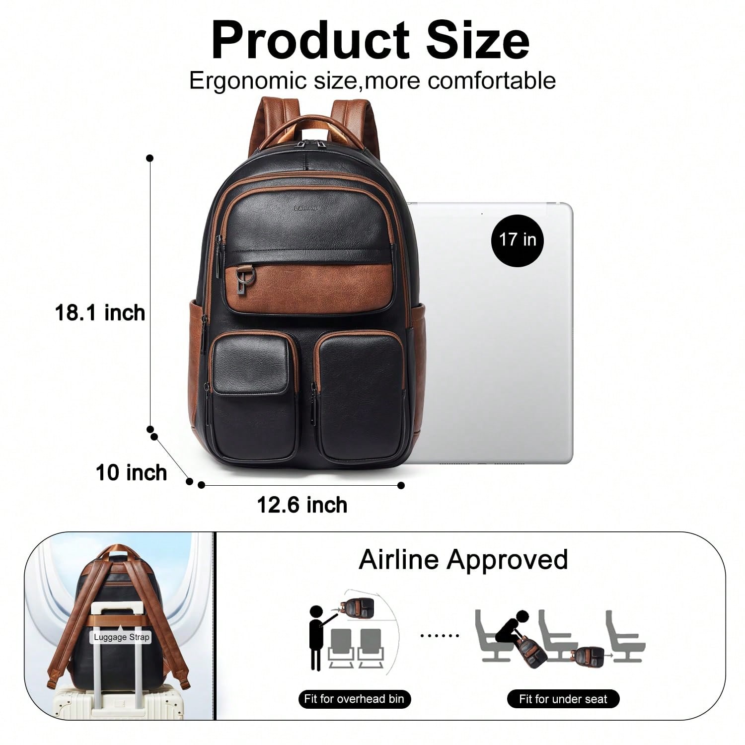 LATMAP Vegan Leer Rugzak Tas V - Women'S Work Bags Designer recensie en prijs