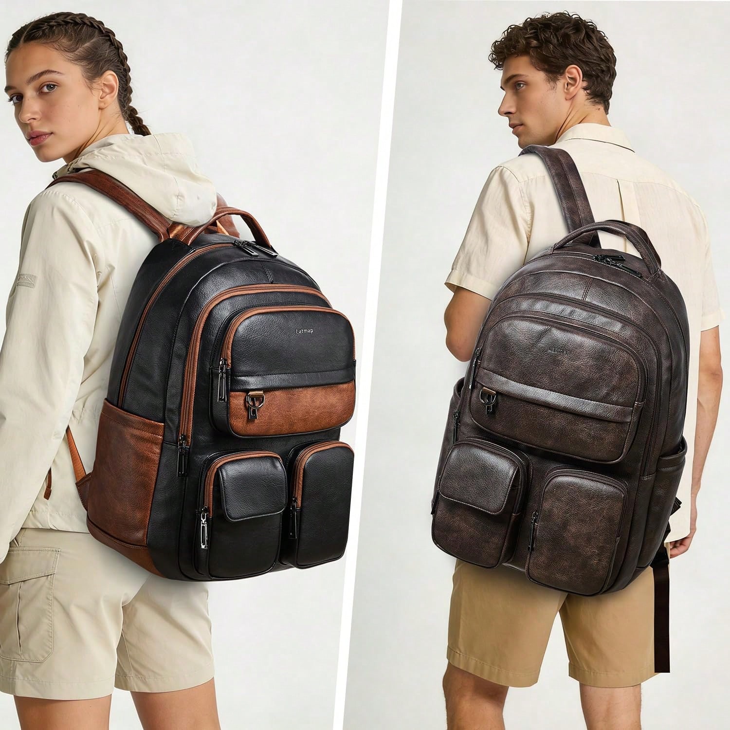 LATMAP Vegan Leer Rugzak Tas V - Women'S Work Bags Designer recensie en prijs