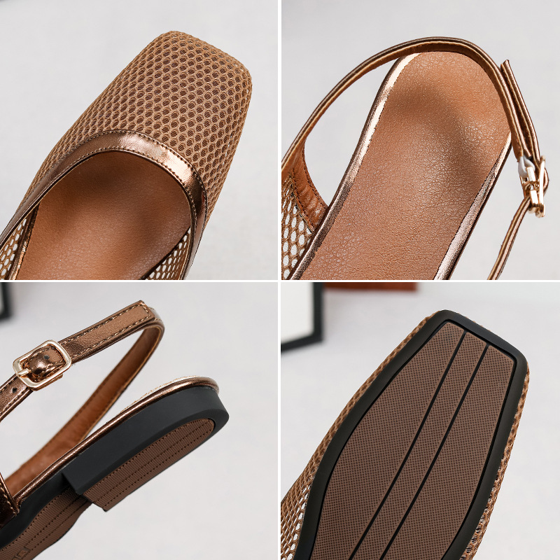 Mesh vierkante teenslippers ta - Women'S Japanese Bags recensie en prijs