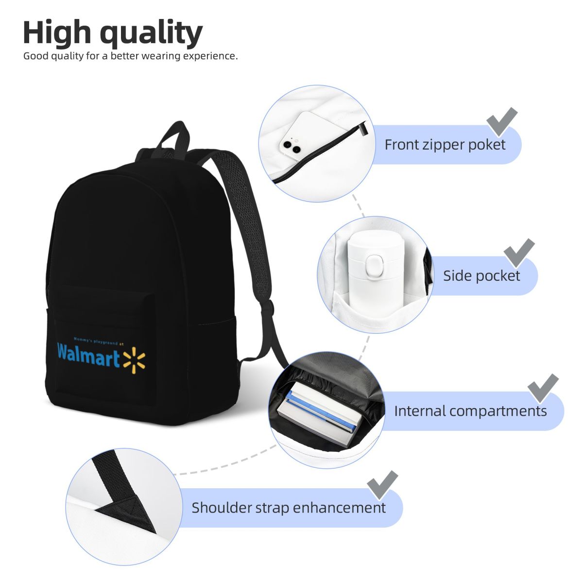 Walmart-rugzak Dagrugzak Grote - Women Bags Walmart recensie en prijs