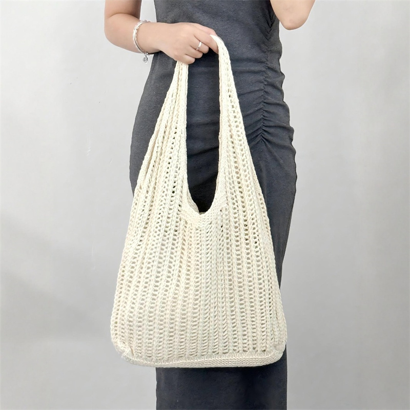 Effen kleur grote capaciteit b - Crochet Market Bag recensie en prijs