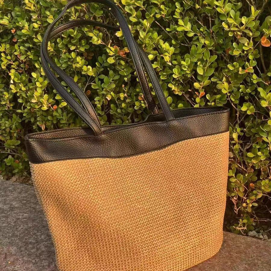 Patchwork geweven schoudertas  - Crochet Market Bag recensie en prijs