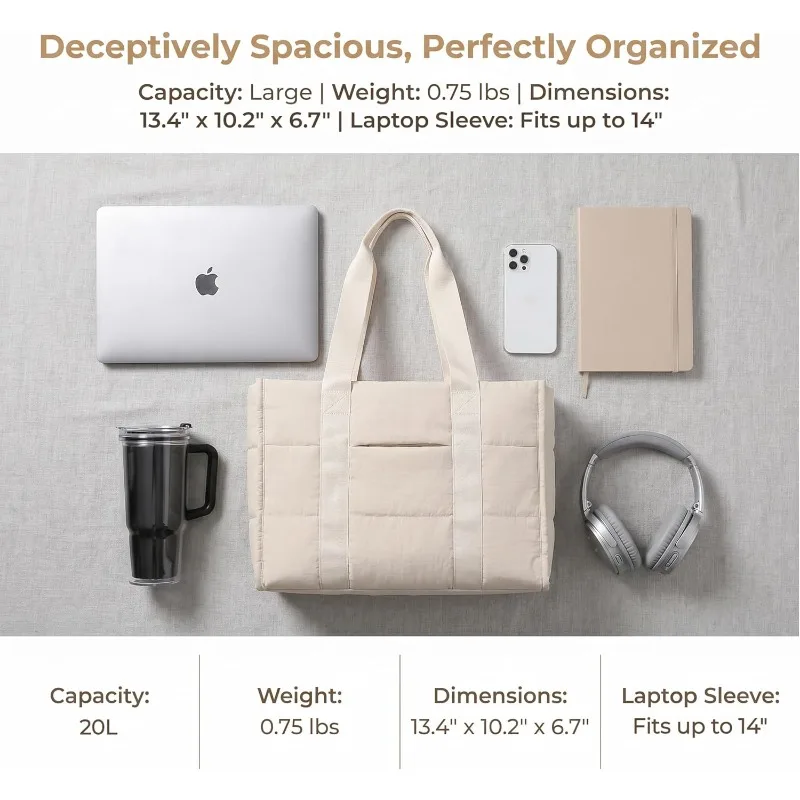 Tote Bag voor dames, lichtgewi - Women'S Work Bags Tote recensie en prijs